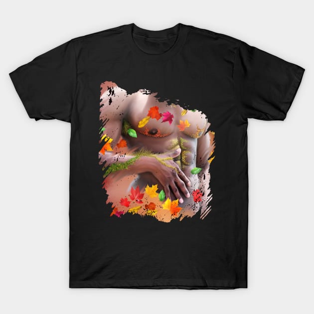 Sexy Male Body Torso Part Of Nature T-Shirt by egcreations